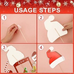 クリスマス　飾り　手持ち　壁飾り　
サンタ　トナカイの画像