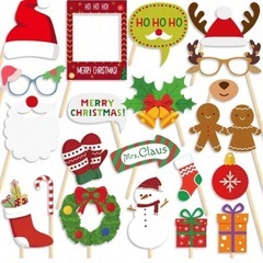 クリスマス　飾り　手持ち　壁飾り　
サンタ　トナカイの画像