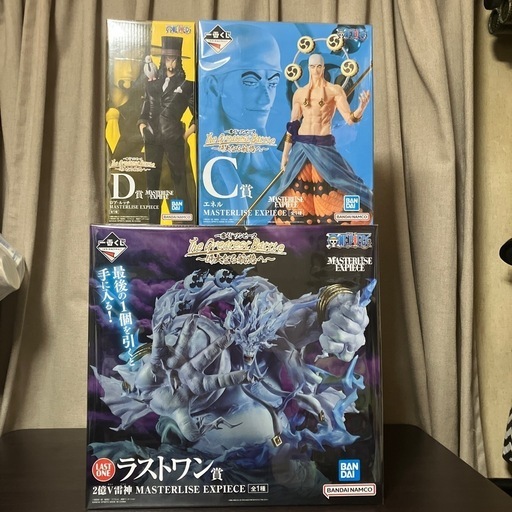 一番くじワンピースフィギュア2億ボルト雷神\u0026C賞エネル＆D賞ルッチ