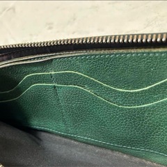 【限定値下中】IL BISONTE イルビゾンテ L字ファスナー長財布 グリーンの画像