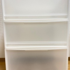 【無印】PP収納ケース 引出式3個セット　（深×1個、大×2個）