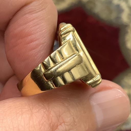 K24 リバティ1gバー　リング指輪　枠K18 K24 リバティ1gバー リング指輪 枠K18