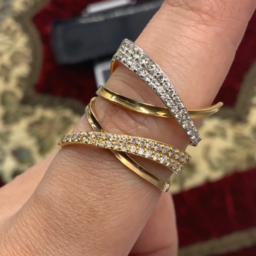 K18 pt900 ダイヤモンド　リング　8.3g 約18号　0.89ct