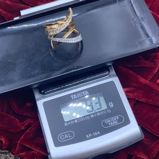 K18 pt900 ダイヤモンド　リング　8.3g 約18号　0.89ct