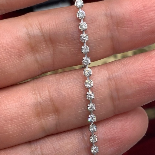 Pt850 テニスブレスレット　2ct 6.1g 約18cm