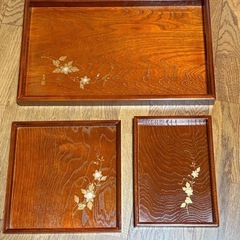 新品のお盆3点セット