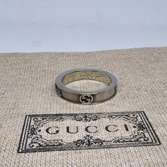 【超レア廃盤美品】GUCCI 筆記体 ヴィンテージ トレードマーク リングの画像
