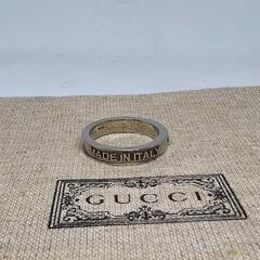 【超レア廃盤美品】GUCCI 筆記体 ヴィンテージ トレードマーク リングの画像