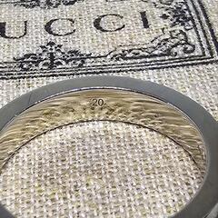 【超レア廃盤美品】GUCCI 筆記体 ヴィンテージ トレードマーク リングの画像
