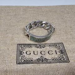 【超レア廃盤品】GUCCI エナメル ロゴ チェーン リングの画像