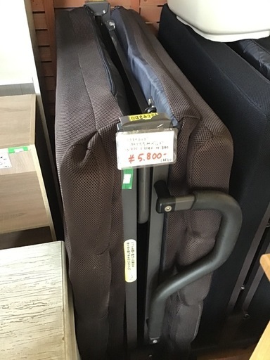 ⚫︎販売終了⚫︎リクライニング折りたたみベッド　ブラウン　中古品