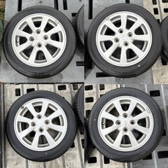 ブリジストン　セイバーリング　アルミホイール付　溝あり　タント　ワゴンr タイヤ　軽自動車の画像