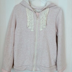 👧130cmキムラタン*ビケットクラブのフード付きパーカー中古美品!!の画像