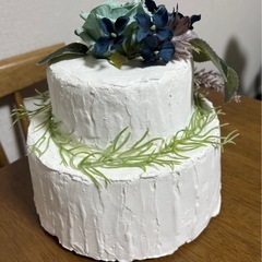 【最終お値下げ】ハンドメイド クレイケーキ ベビー　バースデーケーキ　粘土 の画像