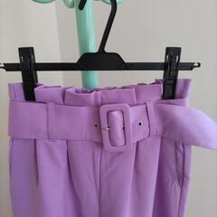 薄パープルパンツ（新品）の画像