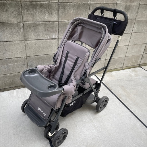 【お取引中】JOOVY 二人乗りベビーカー　カーシートアダプター付き　
