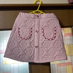 120cm スカート キルティング 花柄 ピンク futafuta