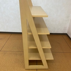 ウッド長　陳列棚の画像