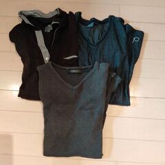 CK半袖シャツ2点、DKNY長袖1点セット