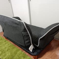 【美品】ニトリ カヘンガタカジュアルソファ 2人掛けカウチソファ 背面サイドリクライニング ロビンの画像