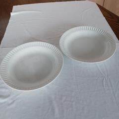 白練色　カレー皿　2枚　USED品