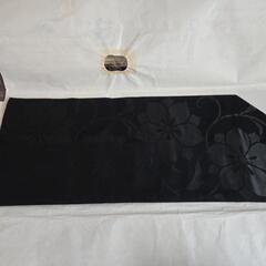 お値下げ中！中古品 昭和レトロ 着物 帯 黒地 花大柄