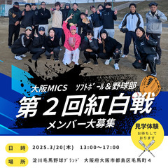 ・3/20(木)　13:00～17:00　淀川毛馬グランド　500円