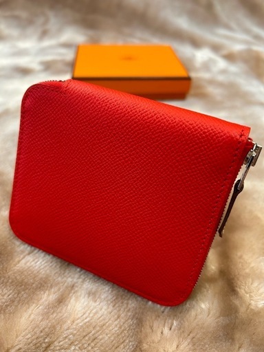 美品HERMESエルメスアザップシルクインコンパクトレディースファスナー付き財布