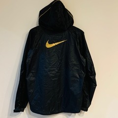 美品】NIKE フード　金黒　ナイロンジャケット y2kの画像