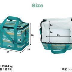 【最終値下げ】【災害時に】 大型クーラーバッグ 保冷バッグ 大容量 折りたたみ 軽量 持ち運び簡単 アウトドア キャンプ 運動会 『CLAP』オリジナル柄の画像