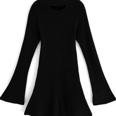 GRL今期袖フレアスリーブミニワンピ400円の画像
