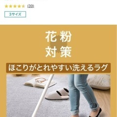 ニトリ　カーペット　ラグ　グレー　の画像