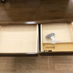 ★ジモティ割あり★  学習机 ブラウン H145×W100×D66 クリーニング済み KJ8776の画像