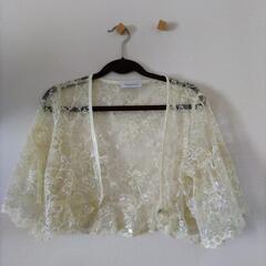 【新品未使用】シフォンドレス レースボレロ付きの画像