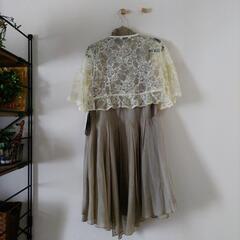 【新品未使用】シフォンドレス レースボレロ付きの画像