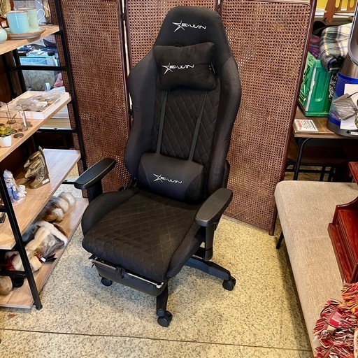 《売約済》【池上店】【～4/14限定SALE！店内全品20%お値引き！】　E-WIN ゲーミングチェア オフィスチェア OAチェア リクライニングチェア　ファブリック 布地 メッシュ 蒸れない リクライニング 高さ調節