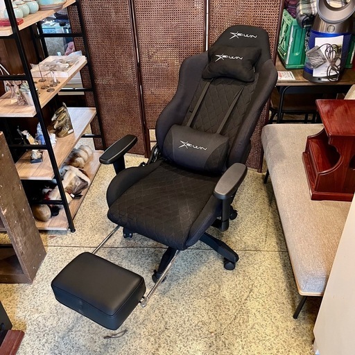 《売約済》【池上店】【～4/14限定SALE！店内全品20%お値引き！】　E-WIN ゲーミングチェア オフィスチェア OAチェア リクライニングチェア　ファブリック 布地 メッシュ 蒸れない リクライニング 高さ調節