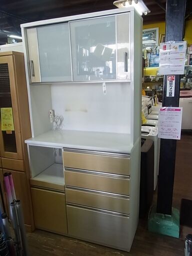 送料込 ニトリ キッチンボード ポスティア100KBWH 高級感のある