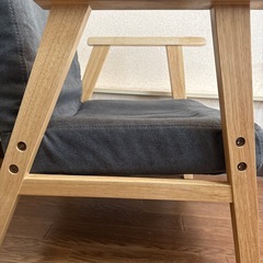 1人用ソファ　パーソナルチェア　グレーの画像