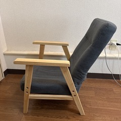 1人用ソファ　パーソナルチェア　グレーの画像