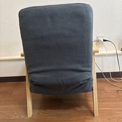 1人用ソファ　パーソナルチェア　グレーの画像