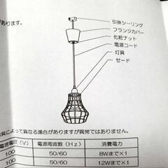 オリンピア 黒ワイヤーペンダントライトの画像