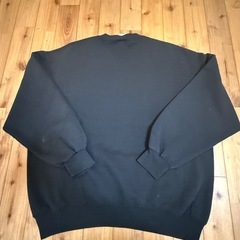 80-90s RUSSELL usa製 スウェットシャツ 3段ロゴ BLK XLの画像