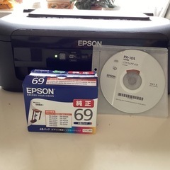 EPSONプリンターPX-105純正インク付き
