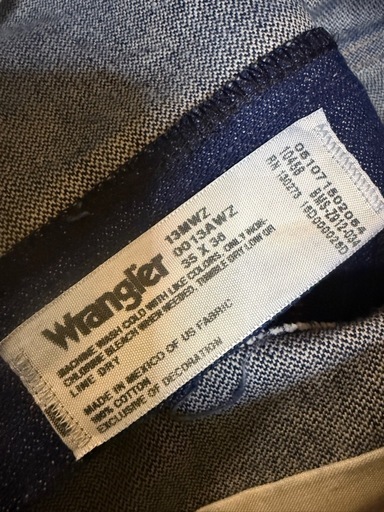 超美品】Wrangler 13MWZ MEXICO製 W35 L36 (FBF) 赤間のその他の中古 