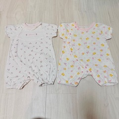 カバーオール ドレスオール 50-60cm ベビー 半袖 ロンパ...