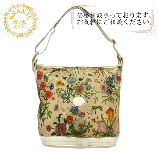 グッチ GUCCI ショルダーバッグ フローラ GG オールドグッチ 001・090・0729 ホワイト