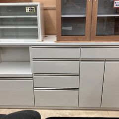 4/17 値下げ✨大川家具✨ワイドキッチンカウンター✨ハイグロス...