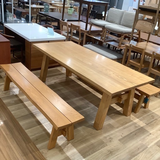 【トレファク神戸南店】マナベインテリアハーツのベンチダイニング3点セットです‼︎【取りに来られる方限定】