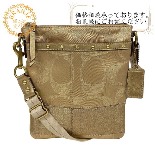コーチ COACH ショルダーバッグ シグネチャー ポシェット 42020 ベージュ